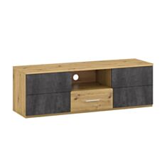 Тумба під телевізор Eridan B дуб артізан/оксид темний - фото