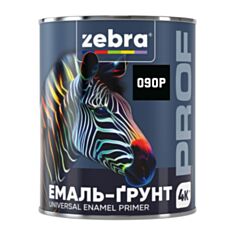 Емаль-ґрунт Zebra PROF 1190 090P чорна 2,5 кг - фото