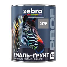 Емаль-ґрунт Zebra PROF 1117 017P сіра 2,5 кг - фото