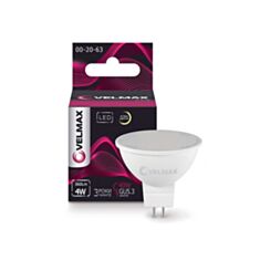 Лампа світлодіодна Velmax LED V-MR16 4W GU5.3 3000K 360Lm кут 120° - фото