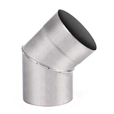 Коліно Вент-Устрій Ф130 45° нержавійка 0,5 мм - фото