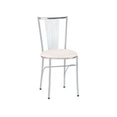 Стул обеденный металлический Nowy Styl Foska chrome V-1 белый - фото