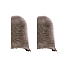 Комплект кутів зовнішніх для плінтуса ТІС 0063-ПЛГНК Венге чорний 2 шт - фото