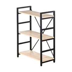 Стелаж Special4You Palermo Е6231 3 shelf чорний/бежевий - фото