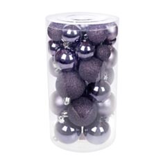 Набір ялинкових куль BonaDi 147-898 40 шт ожина - фото