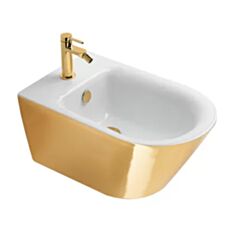 Біде підвісне Catalano Zero 1BS55NRBO з кріпленням біле/золоте - фото