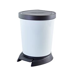 Мусорное ведро Алеана 124066 с педалью 18 л белое - фото