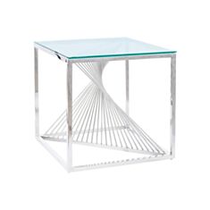 Столик журнальный Signal Flame B серебряный - фото