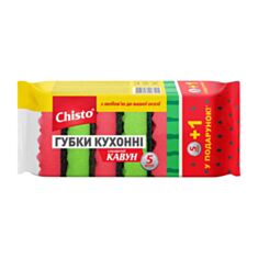 Губка кухонна Chisto Кавун 5+1 шт - фото