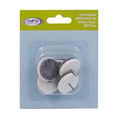 Накладка меблева на ніжки Arino 4 шт 27 мм біла - фото