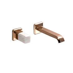 Смеситель для умывальника Cristina ITALY IT 257.46P CC oro rosa Calacatta красное золото - фото