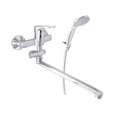 Смеситель для ванны Rubineta Luka-12/С LU2СK08 300 мм с душевым комплектом - фото