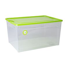 Контейнер Алеана Smart Box 171019 18 л прозрачный/оливковый - фото