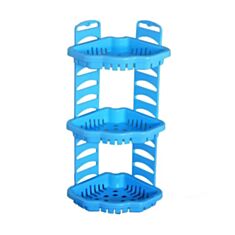 Полиця для ванни кутова Efe Plastics Роса економ блакитна - фото