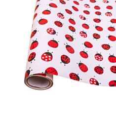 Бумага упаковочная Decorize 468-100 божья коровка на белом 70 см - фото