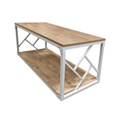 Столик журнальний Метал-Дизайн Ромбо 110*50 см дуб античний/білий - фото