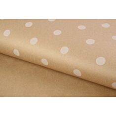 Бумага упаковочная крафтовая LaPrida 255-312 Горох белый - фото