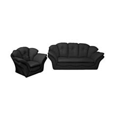 Комплект мягкой мебели Como черный - фото