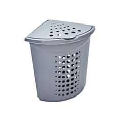 Корзина для белья Алеана угловая 45 л серая - фото