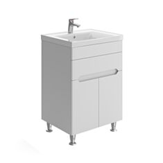 Тумба Респект-М Allet At1-60 с умывальником Sava 60 см белая - фото