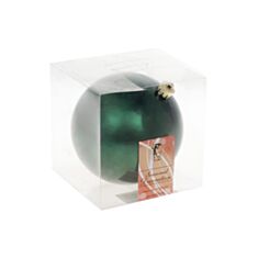 Іграшка на ялинку куля BonaDi 147-197 12 см темно-зелена - фото