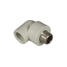 Колено Kraft Pipe ППР внешняя резьба 25*3/4" серое - фото