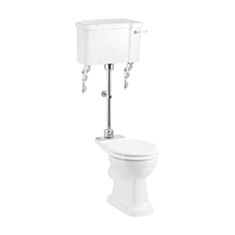 Унитаз напольный Burlington C1+T33CHR+P5 - фото