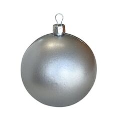 Елочная игрушка пластиковая KM 8 см серая - фото
