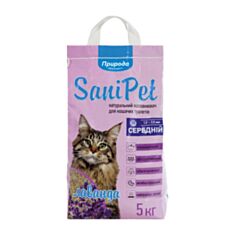 Наповнювач для котячого туалету Природа Sani Pet бентонітовий 5 кг лаванда - фото