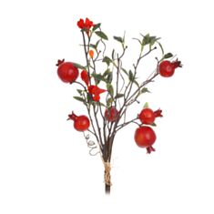Декоративная ветка гранат Bonadi 119-010 46 см красная - фото