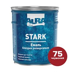 Емаль алкідна Aura Stark універсальна 75 червона 0,9 кг - фото