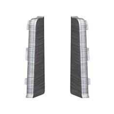 Комплект заглушок для плінтуса Arbiton Indo70 17 алюміній - фото