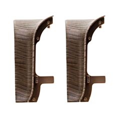 Комплект кутів внутрішніх для плінтуса ТІС 0063-ПЛГВК Венге чорний 2 шт - фото