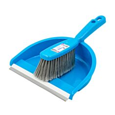 Совок з щіткою Zambak Plastik 132 синій - фото