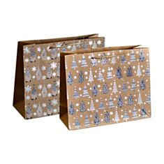 Пакет подарочный Гулливер Новогодние мотивы 281699 18 см - фото