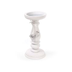 Подсвечник деревянный с декором BonaDi 493-577 21 см белый - фото