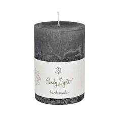 Свеча цилиндр Candy Light С07*10/1-7.6 сине-серая - фото