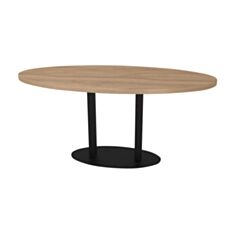 Стіл обідній Метал-Дизайн Тренд подвійний 120 см дуб античний/чорний - фото