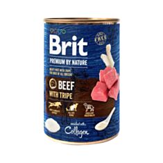 Консерва для собак Brit Premium by Nature з яловичиною та рубцем 400 г - фото