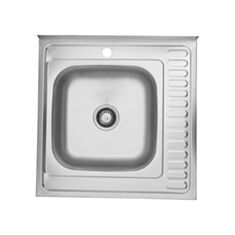 Кухонная мойка Kroner Satin 6060L 0,6 мм 60*60*18 см  - фото