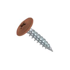 Саморіз з пресшайбою оцинкований Teem 4,2*25 мм RAL8004 500 шт - фото