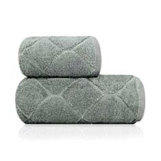 Рушник махровий Cestepe Voli 50*90 см сіро-зелений - фото
