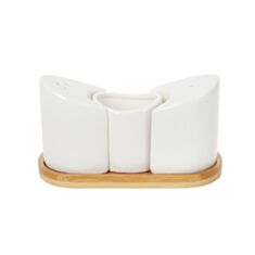 Набор для специй BonaDi Naturel Фьюжн 938-005 соль/перец/подставка под зубочистки - фото