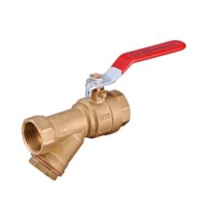 Кран кульовий KFA Armatura 708-010-15 1/2" з фільтром - фото