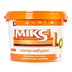 Інтер'єрна фарба акрилова Miks Color біла 10 л - фото