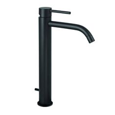 Змішувач для умивальника Paffoni Light LIG085NO Nero Opaco з клапаном чорний - фото