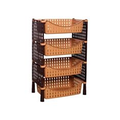 Полка Elif Plastik Ротанг 119 коричневий - фото