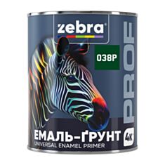 Емаль-ґрунт Zebra PROF 1138 038P темно-зелена 0,8 кг - фото