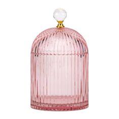 Емкость для хранения Elisey Топаз 9157-036 16 см розовая - фото