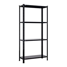 Стелаж Меткас РЕК-3 4 полиці 1500*750*300 мм чорний - фото